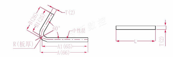 特殊角度折弯展开图例